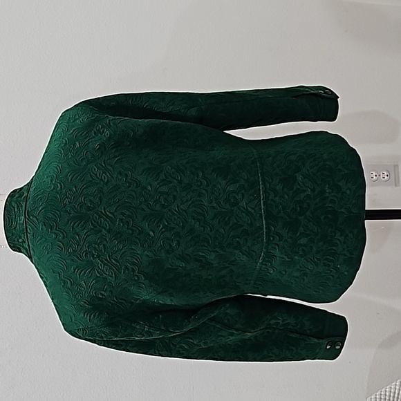 Chico’s Jacket Blazer Emerald Green Zip Front Lined Career Casual Size S - Picture 12 of 16